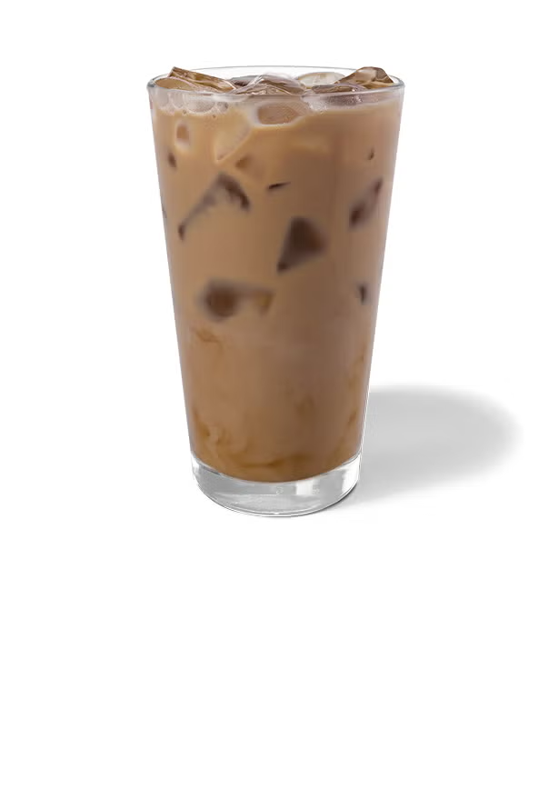 一杯裝在中杯玻璃杯的冰那堤