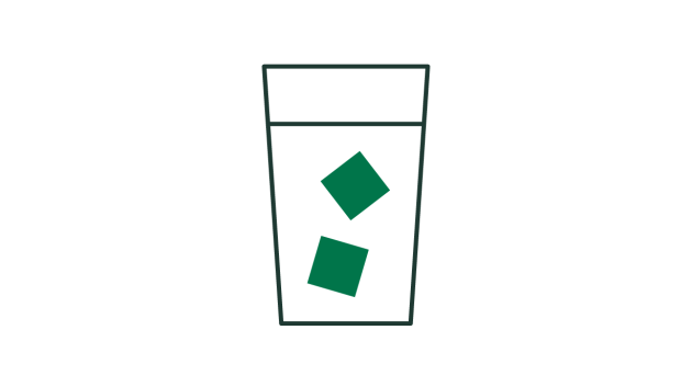 冰飲品的線條插圖